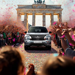 Der Mitsubishi Outlander auf der Reise von Japan nach Deutschland