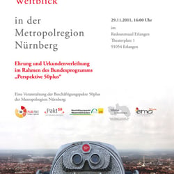 Plakat „Unternehmer mit Weitblick“ für die Beschäftigungspakte der Metropolregion Nürnberg