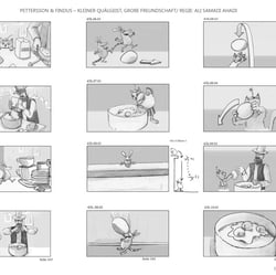 Petersson und Findus Storyboards 1
