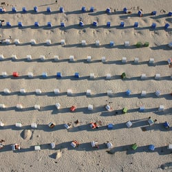 Luftbild Rostock Warnemünde Strandkörbe – Höhe ca. 130m
