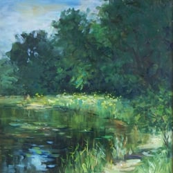 Verwachsener Teich, 38,5×40, 2003
