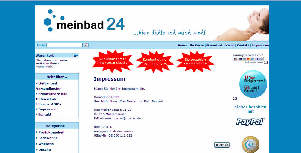 Meinbad24 vor dem Relaunch