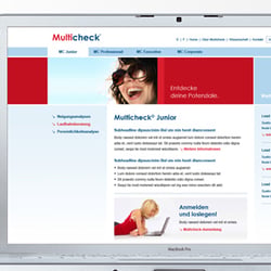 Website für Multicheck GmbH, Konolfingen BE / Zielgruppeneinstieg