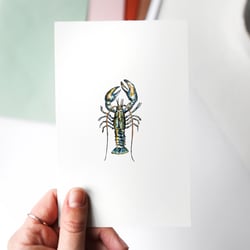 Postkarte / Hummer
