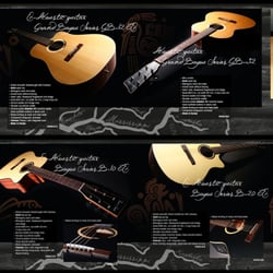 8-seitiger Flyer für VGS Visions in Guitars