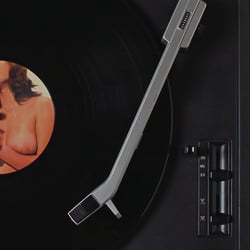 on the turntable