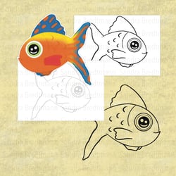 Fisch mit verschiedenen Dateiformate PDF, JPG, PNG, SVG, DXF, EPS, AI, PS