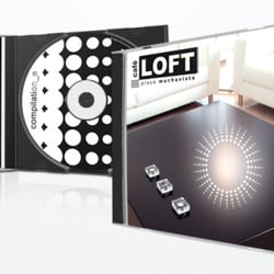 Diseño de estuche CD COMPILATION ONE, para CAFÉ LOFT coffee lounge