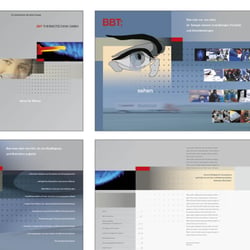 Ernest Bisaev     BBT – Präsentation, 2000, Layout, Illustration,  (Im Auftrag von Hamberg GmbH)