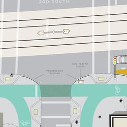 Strassenplan — Salt Lake City, downtown