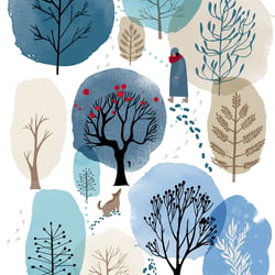 Winter landscape poster