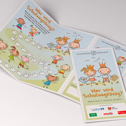 Flyer Schulwegkönig mockup
