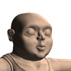 T-Pose Hauptfigur von vorn (keine Texturen)