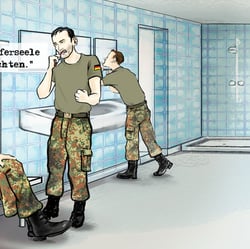 Thema: Rechtsradikale Vorfälle in BW, ARD Magazin Kontraste, Illustration: Heidi Kull