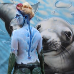 „Wesen aus der Tiefe“ 1.Heringsdorfer Bodypainting Festival 2013