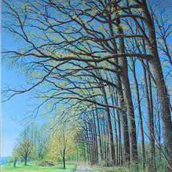 Frühling 2026 – Weg zum Prinzenberg / Da-Eberstadt – Acryl auf Leinwand