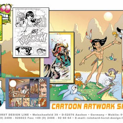 Div. Artworksamples & Stilmuster aus dem Cartoonbereich