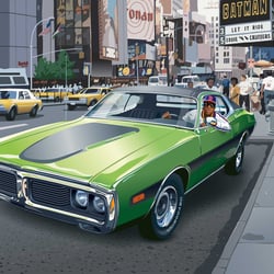 Rapper mit Dodge Charger, Vectordatei