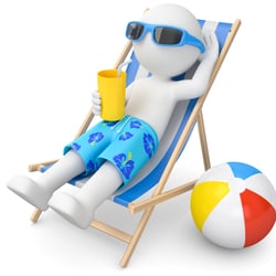 3D Männchen Illustration „Urlaub“