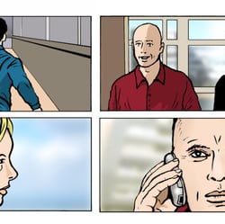 Storyboard digitale Illustrationstechnik