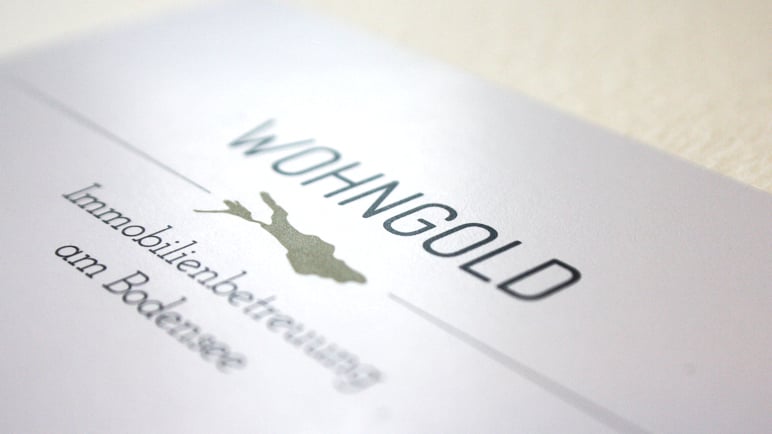 Werbemittel mit Golddruck