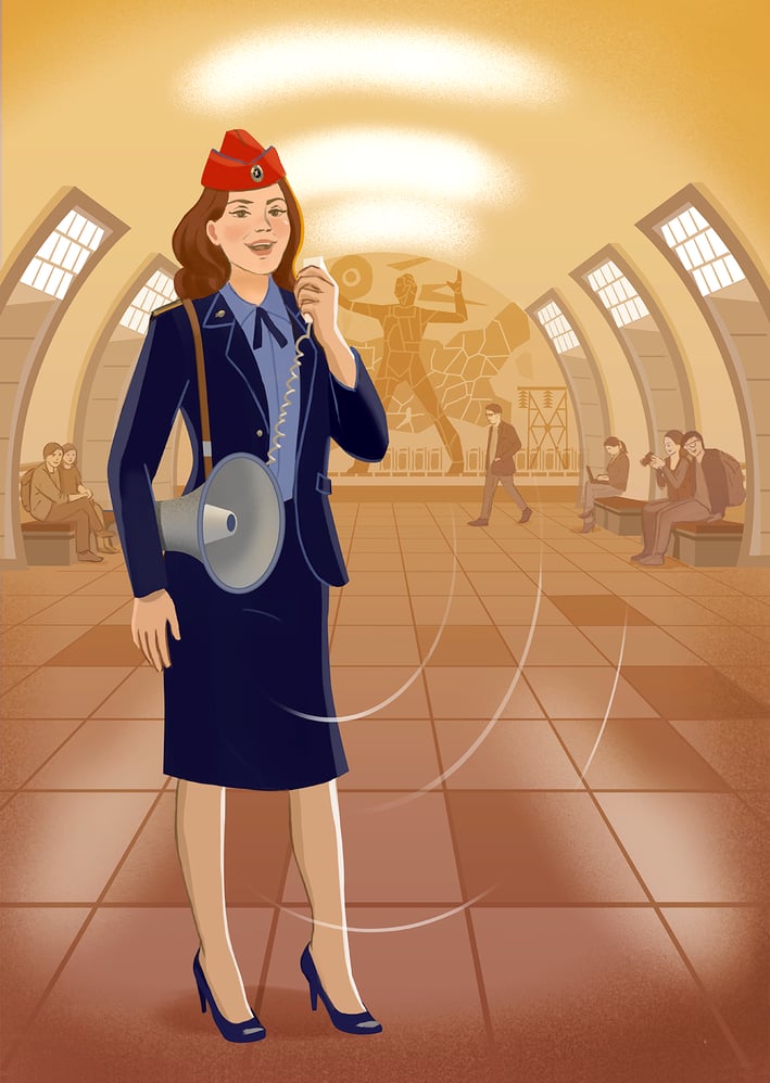 Illustrations for the Saint Petersburg Metro Anniversary:“The Metro’s Unwritten Rules”
