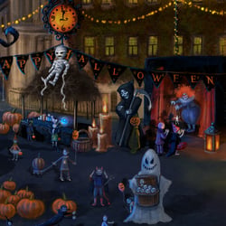 Wimmelbuch Halloween in Quedlinburg Abschnitt