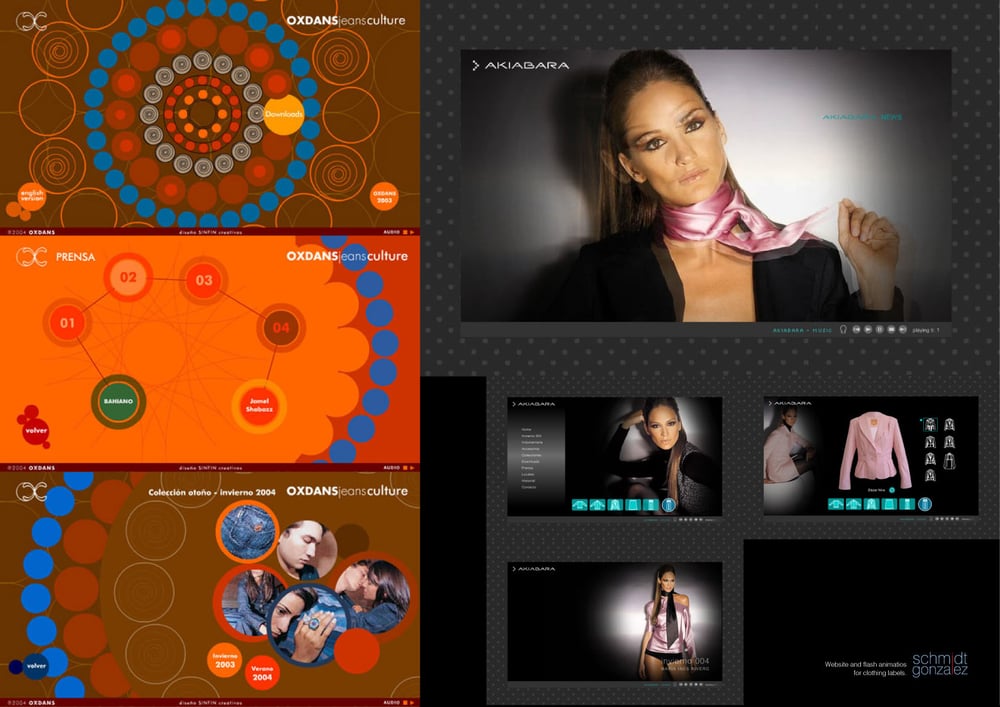 Mode Webseiten. Screen Design. Animationen.