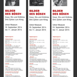 Plakate für die „Ulmer Stelen – recht hoch und schmal