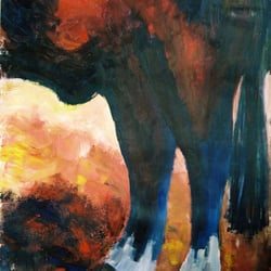 Pferd, 110×90cm, Acryl auf Leinwand