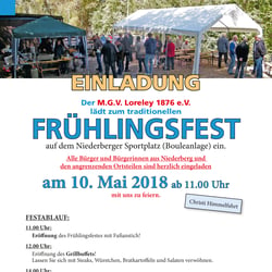 Plakat MGV Loreley Ko.-Niederberg Frühlingsfest