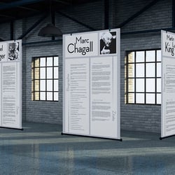 Biografie-Poster für die Klassenräume eines Bildungsinstitutes