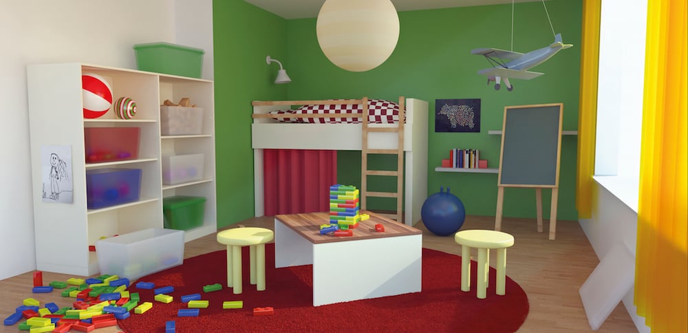 Regal und Tisch nach Maß im Kinderzimmer