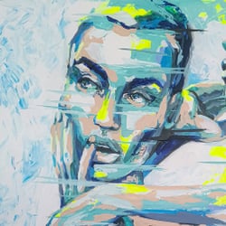 Popart Urbanart portraits painting – Porträt Malerei Kunst von Carolyn Mielke