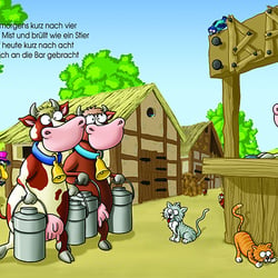 Kinderbuchillustration zur Zeichentrickserie „Die obercoole Südpolgang“ bekannt aus dem „Sandmännchen“.