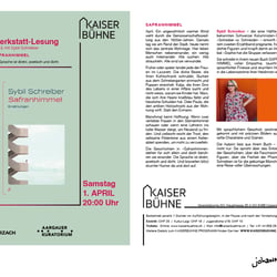 Flyer Werkstattlesung Kaiserbühne