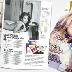 Inserción prensa del producto ULTRA LIFT para HANNIBAL LAGUNA y la firma ATACHE s.a. Inserción en la revista VOGUE España