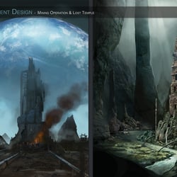 Links: SciFi Raffenerie Rechts: Verlorener Tempel