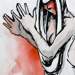 Illustration Tusche & Aquarell Mischtechnik
