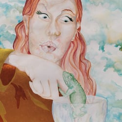 Vin de grenouille / Aquarell / Din A3