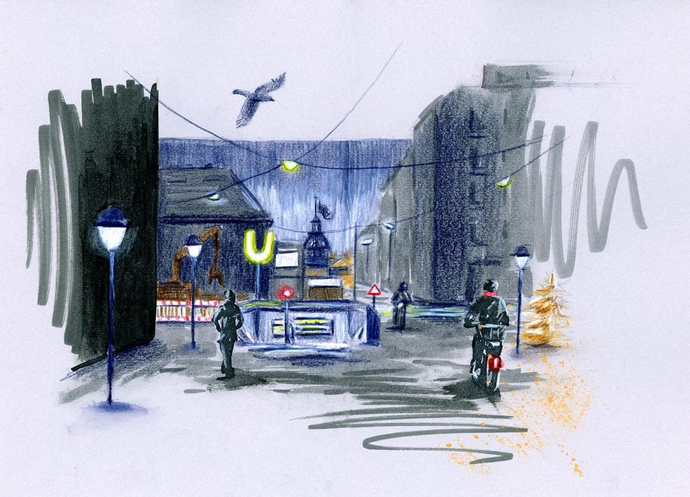 Urbane Szene – Mixed Media