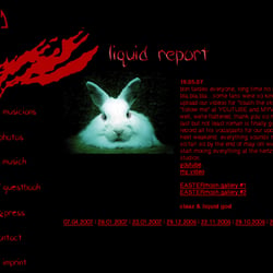 homepage LIQUID GOD music (kreativ-konzeption, screendesign, flash, html)