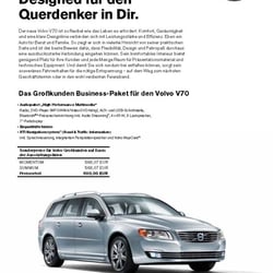 Volvo V70 – Großkunden Businesspaket (Angebot)