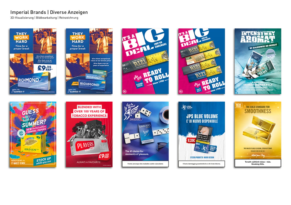 Imperial Brands | Diverse Anzeigen