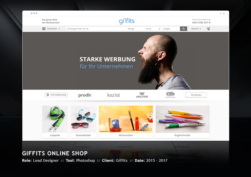 Giffits Online Shop // Webdesign