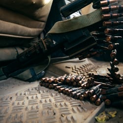 inside a conquered vehicle from Daesh (Islamic state)