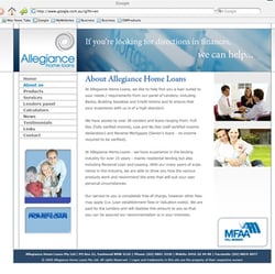 Template design Allegiance Home Loans / Freshly Brewed Concepts / Melbourne