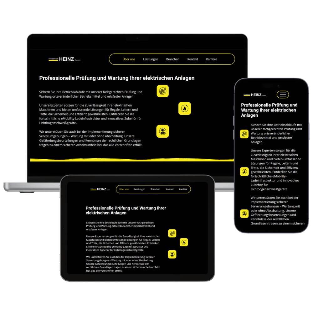 Webdesign für Elektrobetriebe