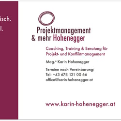 Projektmanagement Hohenegger – Firmenschild