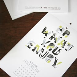 Typographic Quotes Calendar